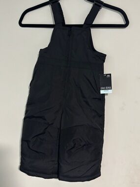 okie dokie Black Kids Snow Overalls with Adjustable Straps